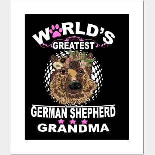 World's Greatest German Shepherd Grandma Posters and Art